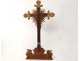 Rare crucifix croix Christ bois sculpté baroque Allemagne Autriche XVIIIème