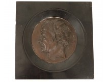 Sculpture bas-relief plaster portrait profile painter JL. David 19th century