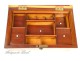 Sewing box or cabinet in mahogany and cherry, 19th