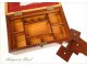 Sewing box or cabinet in mahogany and cherry, 19th