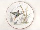 Assiette faïence Bordeaux Vieillard Grand Oiseaux Millet martin-pêcheur 19è
