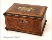 Jewelry box in Boulle marquetry, Napoleon III, 19th