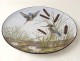 Large flat earthenware Creil Montereau B &amp; Cie kingfishers Decauville XIX