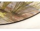 Large flat earthenware Creil Montereau B &amp; Cie kingfishers Decauville XIX
