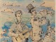 Watercolor Creixams characters gypsy guitar music trumpet twentieth century