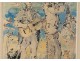 Watercolor Creixams characters gypsy guitar music trumpet twentieth century