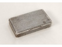 Tabatière argent massif niellé Minerve silver snuffbox Napoléon III XIXème