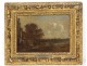 HSP Dutch landscape painting Aert van der Neer carved frame painting 17th