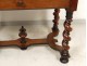 Table carved walnut Louis XIII twisted feet antique french seventeenth century