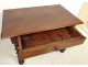 Table carved walnut Louis XIII twisted feet antique french seventeenth century