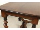 Table carved walnut Louis XIII twisted feet antique french seventeenth century