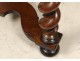 Table carved walnut Louis XIII twisted feet antique french seventeenth century