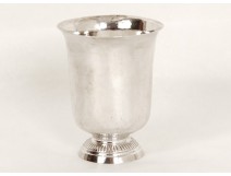 Timbale piedouche argent massif Vieillard sterling silver cup 67gr XIXème