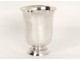 Timbale piedouche argent massif Vieillard sterling silver cup 67gr XIXème