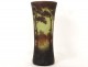 Horn vase glass paste Daum Nancy Art Nouveau landscape pond trees nineteenth