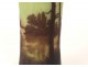 Horn vase glass paste Daum Nancy Art Nouveau landscape pond trees nineteenth