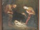 HST table Nativity Baby Jesus Mary Joseph manger cherubs XVIIè