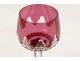 5 wine glasses Rhine cut crystal Baccarat crystal France twentieth color