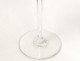 Crystal Rhine wine glass carved Baccarat France Genova cobalt blue twentieth