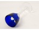 Verre à vin du Rhin cristal taillé Baccarat France Genova bleu cobalt XXème