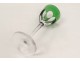 Crystal Rhine wine glass carved Baccarat France Genova emerald twentieth
