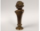Bust metal stamp seal cherub child french antique seal nineteenth century