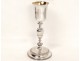 Large silver chalice Coq bronze french antique chalice Paris XVIII