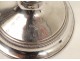 Large silver chalice Coq bronze french antique chalice Paris XVIII
