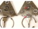 Pair fibulae Tizerzai n Taouka silver enamel Anti-Atlas Morocco Maghreb nineteenth