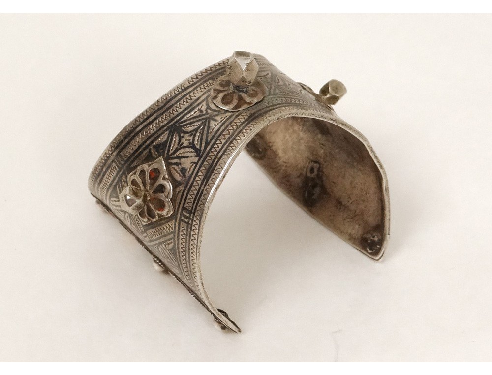 Bracelet En Argent Sterling Du XIXe Siècle - Bijou Ancien, Occasion