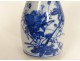 Pair of Chinese porcelain vases pots white-blue flowers eighteenth China