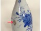 Pair of Chinese porcelain vases pots white-blue flowers eighteenth China