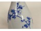 Pair of Chinese porcelain vases pots white-blue flowers eighteenth China