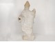 Religious statue sculpted white stone cross seventeenth century bishop Bible