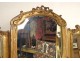 Screen 3 sheets rock carved Louis XV gilt Napoleon III nineteenth