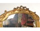 Screen 3 sheets rock carved Louis XV gilt Napoleon III nineteenth