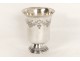 Timpani piedouche solid silver Minerva flowers silver cup 88,57gr XIX