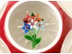 Saint-Louis cut crystal sulphide paperweight flowers 20th century
