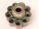 Inkwell polychrome Morocco flowers foliage Morocco inkwell nineteenth