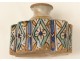 Inkwell polychrome Morocco flowers foliage Morocco inkwell nineteenth