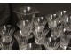 Service 45 glasses pitcher crystal flutes carved Villeroy &amp; Boch twentieth century
