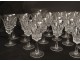 Service 45 glasses pitcher crystal flutes carved Villeroy &amp; Boch twentieth century