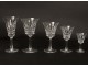 Service 45 glasses pitcher crystal flutes carved Villeroy &amp; Boch twentieth century