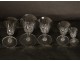 Service 45 glasses pitcher crystal flutes carved Villeroy &amp; Boch twentieth century