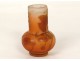 Small glass paste vase Emile Gallé vine grape clusters Art Nouveau XIXth