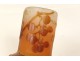 Small glass paste vase Emile Gallé vine grape clusters Art Nouveau XIXth