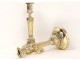 Paire bougeoirs Louis XVI flambeaux bronze doré candlesticks XVIIIè siècle