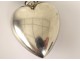 Coeur de dévotion flacon pendentif argent massif Minerve Sacré-Coeur XIXème