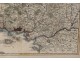 Watercolor map Britain signed etching Homann Ducatus Britaniae XVIII