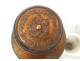 Petit encrier à pompe porcelaine blanche laiton doré inkwell XIXème siècle